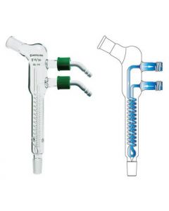 Chemglass Life Sciences Condenser, Reflux, 210mm, 14/20 Joint, Gl-14 Screw Cap, Removable Hose Connections, 100mm Jacket Length. Reflux Condenser Similar Tocg-1213-A But With Detachable Hose Connections. Supplied W/ Two Gl-14 Open Top Screw Caps.