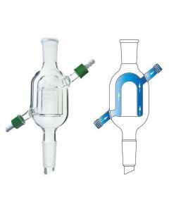 Chemglass Condenser, 45/50 Joint, Reflux, 315 X 100mm. Compact High Efficiency Reflux Condenser Employs A Double Wall Thimble Shape Bulb Sealed Into The Outer Jacket.