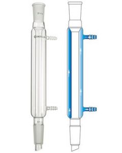 Chemglass Condenser, Liebig, 320mm, 24/40 Joint, 200mm Jacket Length. Condenser Has A Standard Taper Outer Joint At The Top And A Lower Inner Drip Tip Joint. Hose Connections Have An O.D. Of 10mm At The Middle Serration.