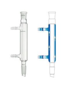 Chemglass Condenser, Liebig, 520mm, 24/40 Joint, 400mm Jacket Length. Condenser Has A Standard Taper Outer Joint At The Top And A Lower Inner Drip Tip Joint. Hose Connections Have An O.D. Of 10mm At The Middle Serration.