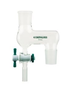 Chemglass Distillation Head, 250ml, Solvent, Modified, 14/20 Inner Joint On Take-Off. Designed To Maintain Distilled Solvents In An Inert Atmosphere. Top Of Main Vapor Tube Is Open And An Additional Vapor Tube Has Been Added To Decrease Risk Of