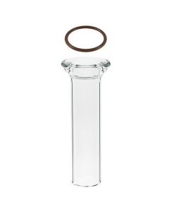 Chemglass Distilling Head, Short Path, Jacketed, Vigreux Indents, 10/18 Thermometer Joint, 14/20 Lower Inner Joint, Approx. 105mm Width X 105mm Height.