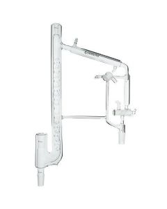 Chemglass Life Sciences Distillation Head, Vigruex, Jacketed, 10/18 Thermometer Joint, 14/20 Joint Size, 100mm Column Length, Approx. 200mm Height X 180mm Width.