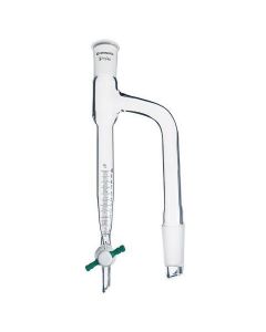 Chemglass Distilling Receiver, 2ml, Moisture Test, Barrett, 14/20 Joint Size, 2mm Ptfe Stopcock , Approx. 225mm Height X 65mm Width. Receiver Is Made According To Astm Specifications, With The Addition Of The Top Outer Standard Taper Joint And L