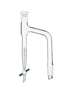 Chemglass Life Sciences Chemglass Distilling Receiver, 10ml, Moisture Test, Barrett, 19/22 Joint Size, 2mm Ptfe Stopcock , Approx. 190mm Height X 65mm Width. Receiver Is Made According To Astm Specifications, With The Addition Of The Top Outer Standard Ta