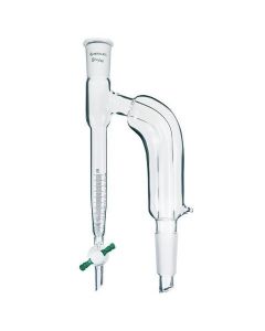 Chemglass Life Sciences Chemglass Joint Size: 24/40, Capacity Ml: 10, Stopcock Size: 2mm, Approx. Height X Width (Mm): 275 X 125. Graduated Distilling Receiver With A Standard Taper Outer Joint On Top And A Standard Taper Lower Drip Joint. Distance Betwee