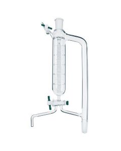 Chemglass Life Sciences Distilling Receiver, 20ml, Moisture Test, Dean-Stark, 10/30 Thermometer Joint, Modified, 24/40 Joint Size, 2mm Ptfe Stopcock, Approx. 400mm Height X 130mm Width. With A 10/30 Outer Joint On The Top Of The Vapor Tube For A 3