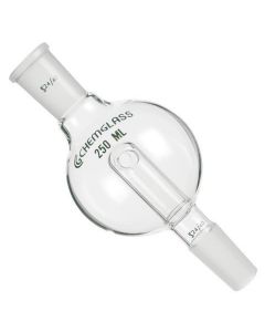 Chemglass Life Sciences Chemglass Bump Trap, 100ml, Rotary Evaporator, Modified, 24/40 Top Outer, 14/20 Lower Inner. Similar Tocg-1320, But W/ The Addition Of Two 4mm Drain Holes At The Base Of Inner Tube To Allow Solvent To Drain Into Evaporation Flask. 