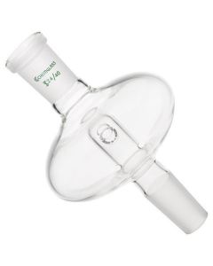 Chemglass Life Sciences Chemglass Bump Trap, 250ml, Rotary Evaporator, Modified, 24/40 Top Outer, 29/26 Lower Inner. Similar Tocg-1320, But W/ The Addition Of Two 4mm Drain Holes At The Base Of Inner Tube To Allow Solvent To Drain Into Evaporation Flask. 