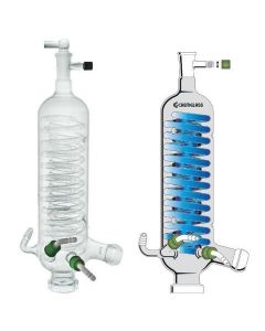 Chemglass Bump Trap, 250ml, Rotary Evaporator, Modified, 24/40 Top Outer, 29/42 Lower Inner. Trap Provides Expanded Volume For Reactions That Have A Tendency To Foam Excessively. Inner Vapor Tube Is Sealed To The Top Of The Trap To Prevent Entry