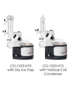 Chemglass Condenser, C Assembly, Constant Feed, For Rotary Evaporators, Plastic Coated. Condenser Has An Additional 19/38 Outer Joint Sealed Onto The Condenser To Allow Continuous Feed Of Volumes Exceeding The Capacity Of The Evaporating Flask.