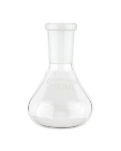 Chemglass Life Sciences 100ml Single Neck Evaporating Flask, 24/40 Outer Joint, Plastic Coated Recovery Flask