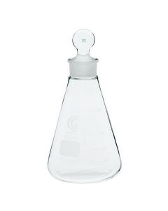 Chemglass Life Sciences 1000ml Erlenmeyer Flask, #32 Outer Stopper Neck, Graduated, Complete