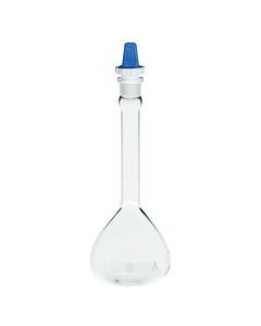 Chemglass Life Sciences 50ml Volumetric Flask, Class A, #9 Outer Stopper Neck, Pe Stopper