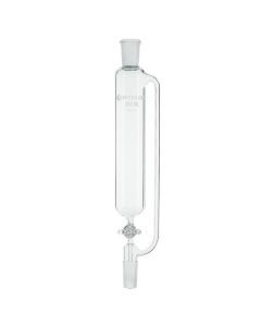 Chemglass Life Sciences Cylindrical Style Addition Funnel With A Standard Taper Top Outer Joint And Lower Inner Joint, Both Being The Same Size. With Pressure Equalizing Arm And 2mm Glass Stopcock. 265mm Oah.