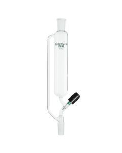 Chemglass Life Sciences 250ml Addition Funnel, 24/40 Joint Size, 0-4mm Ptfe Valve, 405mm Oah