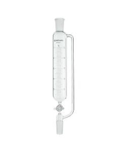 Chemglass Life Sciences 60ml Addition Funnel, Graduated, 24/40 Joint Size, 2mm Glass Stpk, 270mm Oah