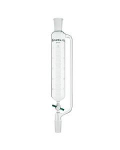 Chemglass Life Sciences 10ml Addition Funnel, Graduated, 14/20 Joint Size, 2mm Ptfe Metering Stpk, 205mm Oah