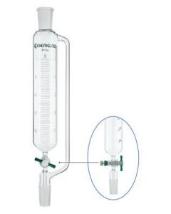 Chemglass Life Sciences Cylindrical Style Graduated Addition Funnel, 10 Ml Capacity