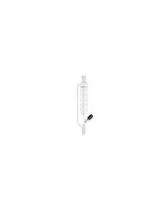 Chemglass Life Sciences 250ml Addition Funnel, Graduated, 29/26 Joint Size, 0-4mm Ptfe Valve, 380mm Oah