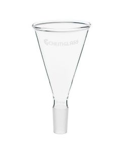 Chemglass Useful For The Introduction Of Solids Or Liquids Into Reactions Under Atmospheric Conditions. Funnel Has Steep Sides To Permit Free-Flow Of Solid Materials. With Standard Taper Inner Joint. 165mm Oal.