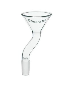 Chemglass Life Sciences Funnel Has A Lower Stem Made With An Offset To Permit Use With Multi-Neck Flasks. 24/40 Inner Joint, C To C Offset Is 40mm.