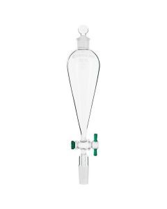 Chemglass Life Sciences 1000ml Separatory Funnel, Squibb, 24/40 Joint Size, 4mm Stpk