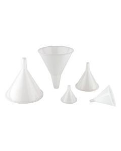 Chemglass Polypropylene Solvent Addition Funnels For Chromatography Columns. Closed-End Design Facilitates Gentle Addition Of Solvent. Perforated Funnel Stem Permits Solvent To Pour Down Column Wall Without Disturbing Top Layer Of Silica Gel. Co