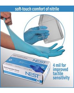 Chemglass Life Sciences Cg-1790-03 Gloves, Medium, Nitrile Glove, Blue Glove