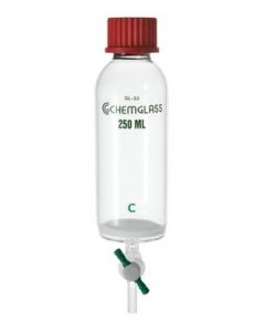 Chemglass Life Sciences 50ml Peptide Synthesis Vessel, Solid Phase, Medium Frit, Gl 25 Thread