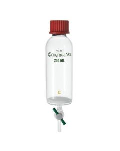 Chemglass Life Sciences 50ml Peptide Synthesis Vessel, Solid Phase, Coarse Frit, Gl 25 Thread