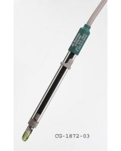 Chemglass Life Sciences 12mm Shaft Diameter, 125mm Usable Shaft Length, 25mm Minimum Immersion Length, Glass Shaft Material, Plug In Type G Electrode Head, 0 To 100°C Temperature Range