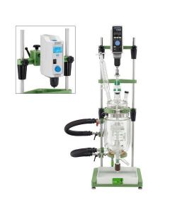 Chemglass Life Sciences 2l Chemrxnhub Process System Complete With Glassware, Stand, And Ohs 100 Advance Motor