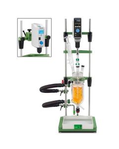 Chemglass Life Sciences 300ml Chemrxnhub Process System Complete With Glassware, Stand, And Ohs 100 Advance Motor
