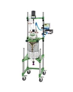 Chemglass Complete Reactor System On Open Air, Auto-Center Stand. 10l Process Reactor, Complete, Air Motor, 67.0" Oah With Motor, 15.3" Clearance Below Valve