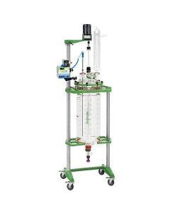 Chemglass Life Sciences Complete Reactor System On Open Air Stand. 50l Process Reactor, Complete, Electric Motor, 90.8" Oah With Motor, 16.2" Clearance Below Valve