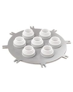 Chemglass Life Sciences Reaction Vessel Lid, S.S., 300mm, 7-Neck, 106mm Center To Center Spacing On Necks