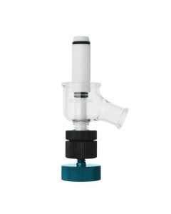 Chemglass Life Sciences Small Zero Dead Space Drain Valve Complete, Standard, 3/4" Beaded Pipe Side Arm