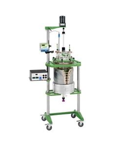 Chemglass Life Sciences 50l Process Reactor, Complete, Electric Motor, 90.8" Oah With Motor, 18.1" Clearance Below Valve