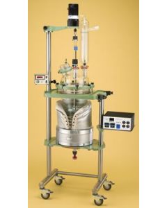 Chemglass Life Sciences 50l Process Reactor, Complete, Air Motor, 87.3" Oah With Motor, 18.1" Clearance Below Valve