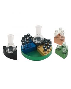 Chemglass Life Sciences 4-Place Pie Wedge For 10-20ml Microwave Vials, Anodized Berry, (Not Included With Complete System)