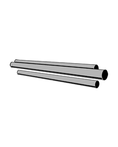 Chemglass Life Sciences Support Tubes, Stainless Steel, 1/2in Od X 36in Length