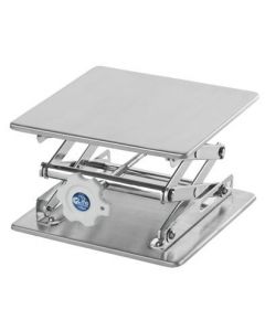 Chemglass Life Sciences Labjack, Stainless Steel, 15 X 15cm (6 X 6") Top Plate, 25cm (9.8in) Vertical Lift