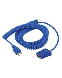 Chemglass Life Sciences 10ft Extension Cord, Type "T" (Blue), Standard To Mini Plug