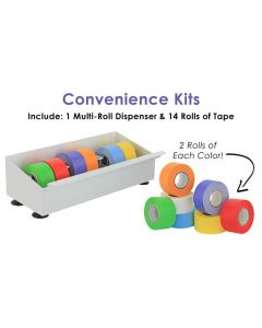 Chemglass Life Sciences Dispenser And Labeling Tape Kit To Consist Of: 1ea Dispenser And 3/4" Labeling Tape Including 2 Rolls Of Each Color: White, Yellow, Green, Red, Orange, Blue And Lavender