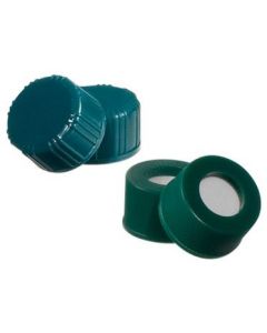 Chemglass Life Sciences Cap, Green, Open Top, 15-425, With 0.60" Pp/Ptfe/Silicone Sure-Link Septa