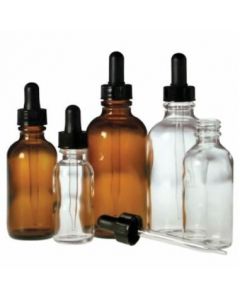 Chemglass Life Sciences Dropper Bottle, 60 Ml Volume, Cap Lid, Glass, Amber, Reusable
