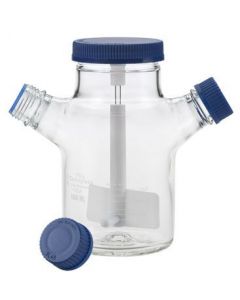 Chemglass Life Sciences Bioprocess Spinner Flask, 1,000ml, Dimpled Bottom, Internal Impeller, Complete