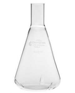 Chemglass Life Sciences Flask, Shake, 50ml, Baffled, Delong Neck, Approx Od X Height (Mm): 50 X 110