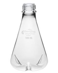 Chemglass Life Sciences 3-Baffles Gl Thread Vented Cap Shake Flask, 500 Ml